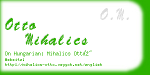 otto mihalics business card